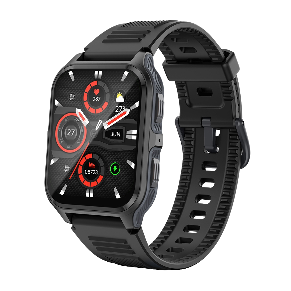 Reloj inteligente COLMI P73 con pantalla de 1,9 pulgadas, llamadas en exteriores, resistencia al agua IP68, color negro.