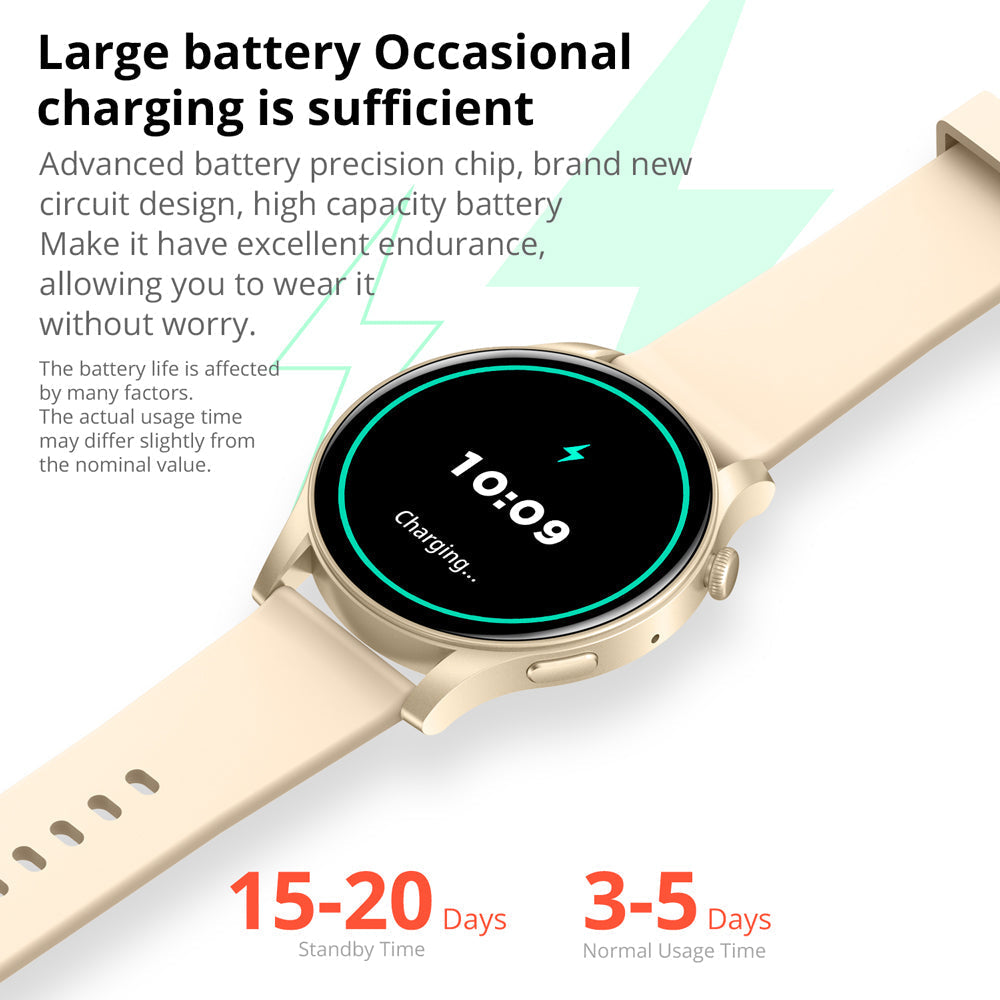 Reloj inteligente Colmi V73 con gran pantalla AMOLED y batería de larga duración.