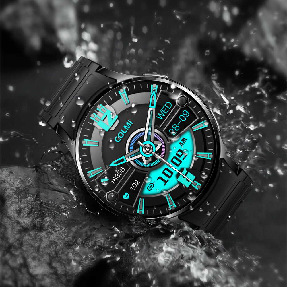 Reloj inteligente Colmi i28 Ultra con clasificación de resistencia al agua IP68, seguimiento avanzado de la salud, batería con una duración de 10 días y diseño duradero.