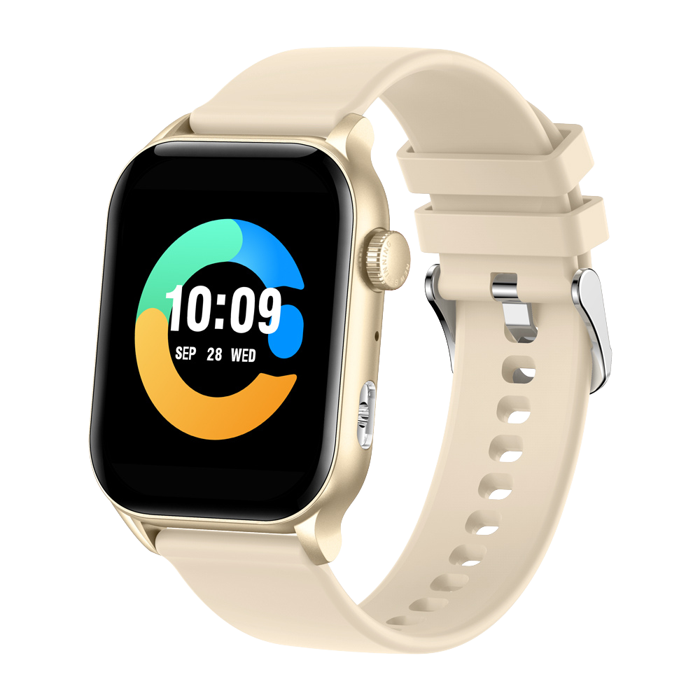 Reloj inteligente COLMI P78 de 1,96 pulgadas, para deportes al aire libre, resistente al agua hasta 3 ATM, color dorado.