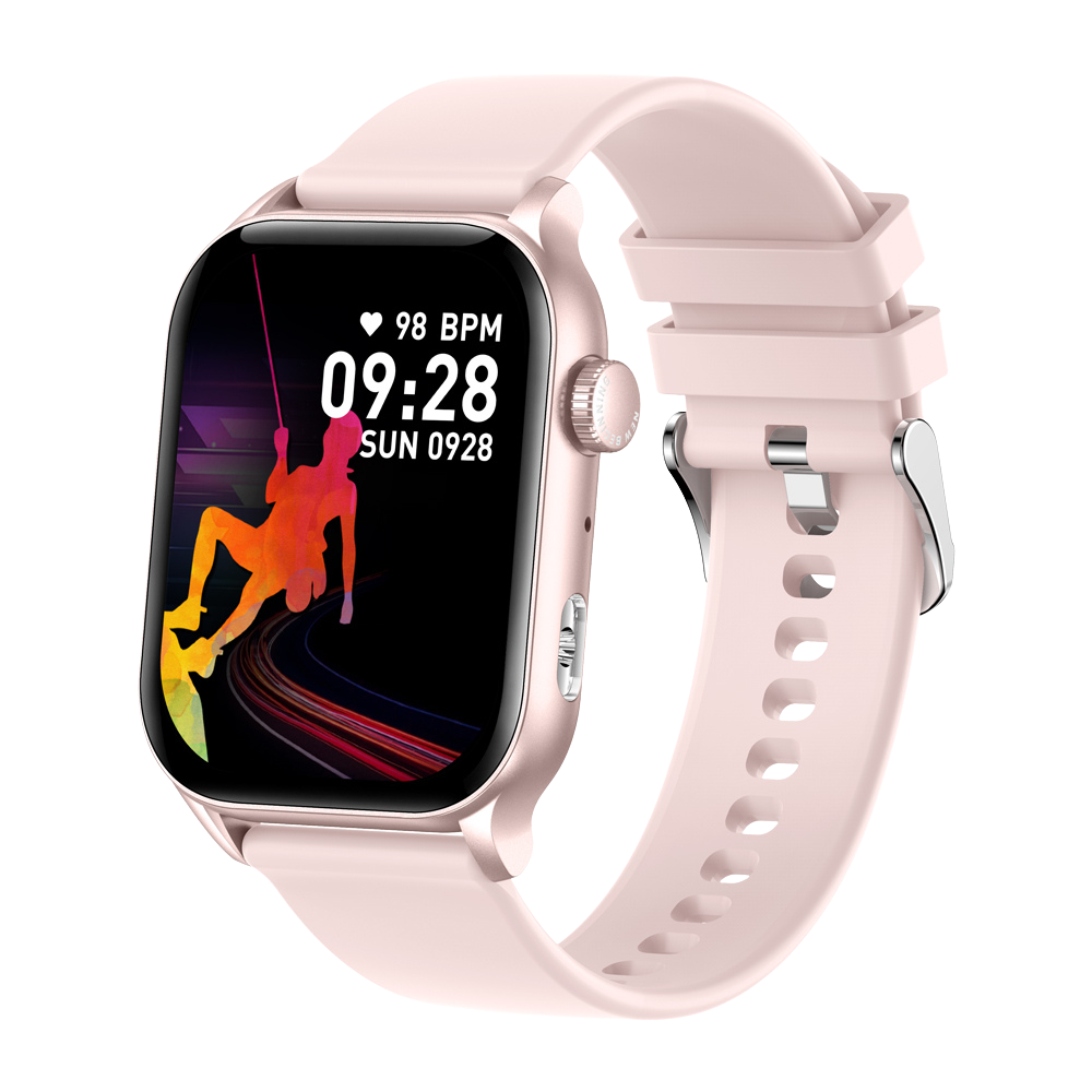 Reloj inteligente COLMI P78 de 1,96 pulgadas, para deportes al aire libre, resistente al agua hasta 3 ATM, color rosa.