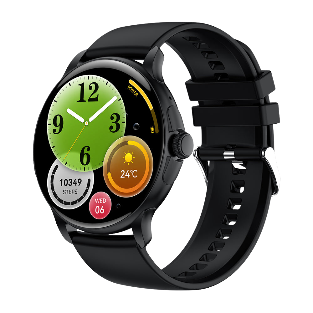 Reloj inteligente COLMI V72 con elegante pantalla AMOLED, seguimiento de actividad física y resistencia al agua IP68 (negro).