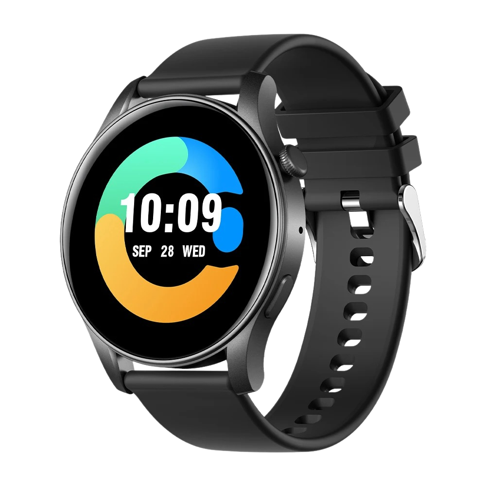 Reloj inteligente COLMI V73 con elegante pantalla AMOLED, seguimiento de actividad física y resistencia al agua IP68 (negro).