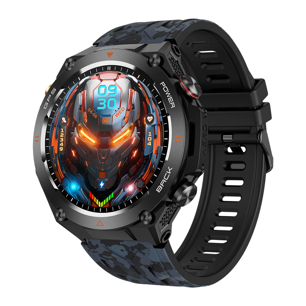 Reloj inteligente GPS COLMI V75, resistente, para actividades al aire libre, monitor de actividad física, color azul marino.