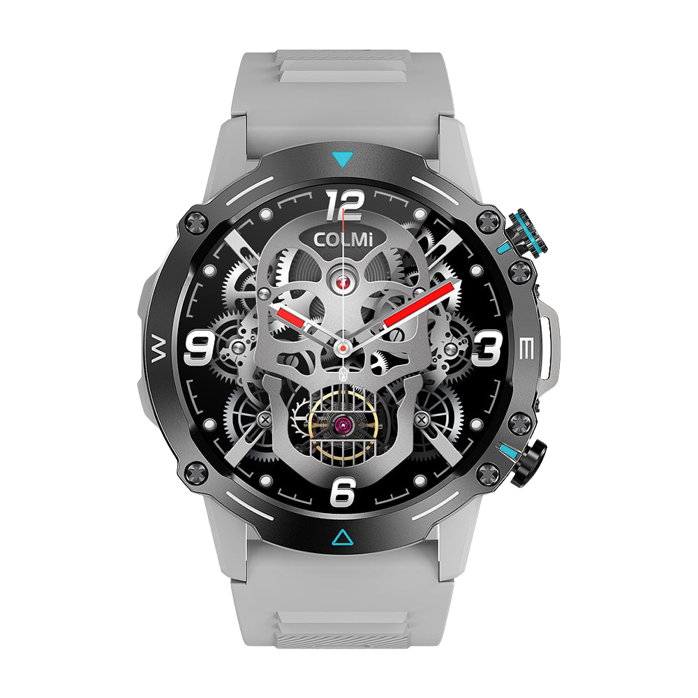 Reloj inteligente Colmi M42 plateado con diseño delgado, que cuenta con más de 100 modos deportivos y una duración de batería de 10 días.