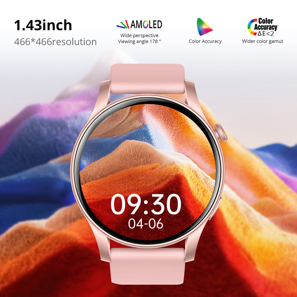 Reloj inteligente Colmi V73 con pantalla AMOLED y seguimiento de actividad física.